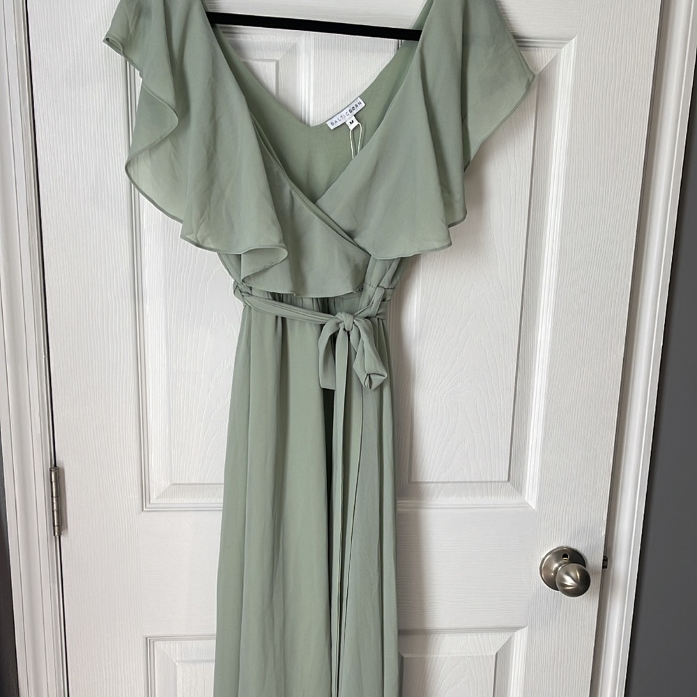 Floor length Bridesmaids Dress from Baltic Born dusty sage green size M